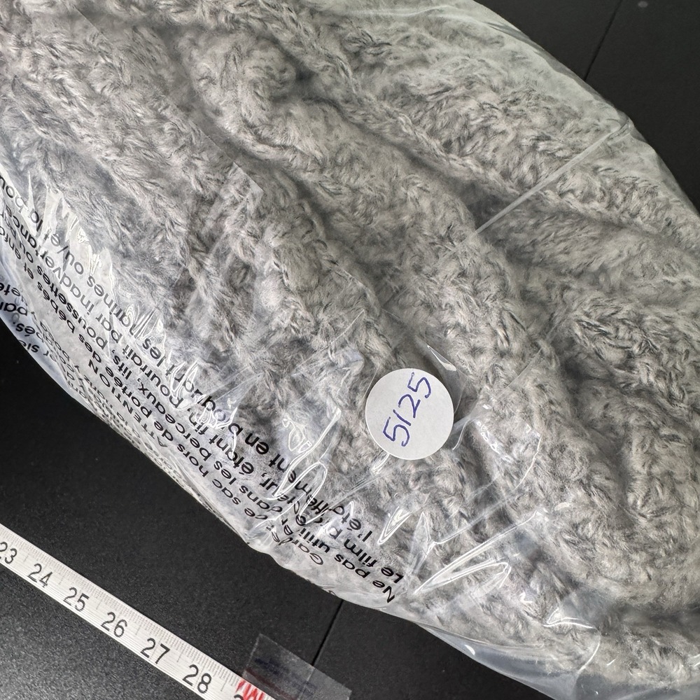 Look Cable Knit Cardigan Women Heather Gray Minimal Lounge CozyThick Duster OSFM - Picture 9 of 9